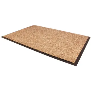 Primaflor Primaflor-Ideen in Textil Fußmatte Schmutzfangmatte CLEAN PRO, Made in Belgium, rechteckig, Höhe: 8 mm, Uni-Farben, UV-beständig, strapazierfähig, waschbar beige 120 cm x 180 cm x 8 mm