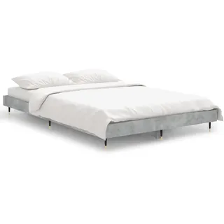 vidaXL Bettgestell Betongrau 120x190 cm Holzwerkstoff - Grau