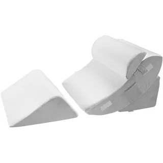 Vevor Orthopädisches Bett Keilkissen 4-teilig 60 x 40 cm Weiß/Grau
