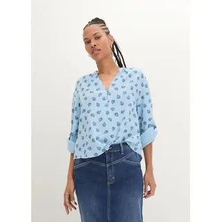 bonprix Langarmbluse »Oversize-Bluse aus luftigem Musselin« Oversize-Bluse aus luftigem Musselin, blau