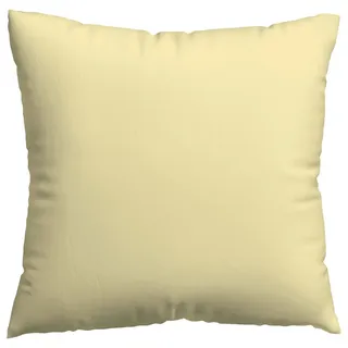 Schlafgut Kopfpolsterbezug , Gelb , Textil , Uni , 80x80 cm , Grüner Punkt, Textiles Vertrauen - Oeko-Tex®, AZO-frei, Oeko-Tex® Made IN Green , bügelleicht, bügelfrei , Heimtextilien, Bezüge, Polsterbezüge