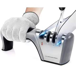 Adoric 4 Stufen Manuelle Kochmesserschärfer Messerschärfer Messerschleifer Schleifstein Wetzstein