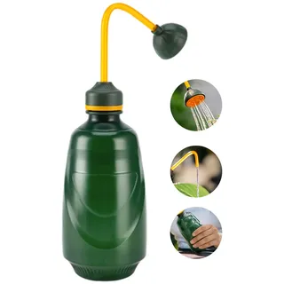 Gießkanne Klein, 450ml Kleine Gießkanne, Gießkanne Zimmerpflanzen, Mini Gießkanne für Keimlinge, Blumengießer, Kübelpflanzen Gießkanne, Squeeze Hand Squeeze Sprayer (Grün)