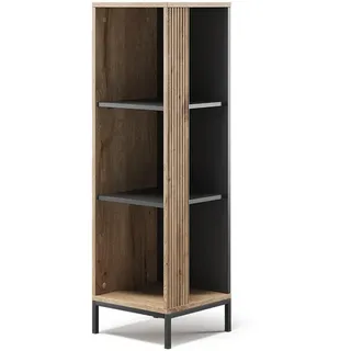 Vicco Bücherregal Eliza Viking Oak 36 x 120 cm mit 3 Fächern , Eichefarben , Holzwerkstoff , Rechteckig , 36x120x36 cm , Wohnzimmer, TV Möbel, CD-Regale