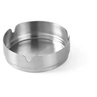 HENDI Aschenbecher mit Zigarettenhalter 10 x 3 cm Silber
