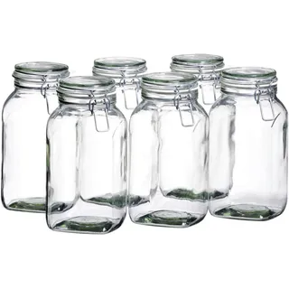 Mäser Einmachglas-Set Gothika , Glas , lebensmittelecht, Bügelverschluss, luftdichter Verschluss, auslaufsicher, unbefüllt , Küchenzubehör, Vorratsbehälter, Einmachgläser