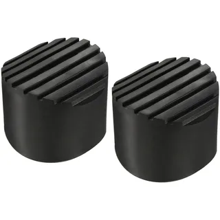sourcing map 2er Pack Leiter Rutschfest Fußmatte 68mm i.D. Gummi Rund Polster Schutz Schwarz