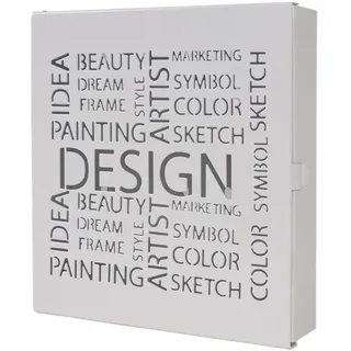 Haku-Möbel HAKU Schlüsselkasten weiß, Metall - Maße: B 22 cm x H 24 cm x T 5 cm, Style: Modern