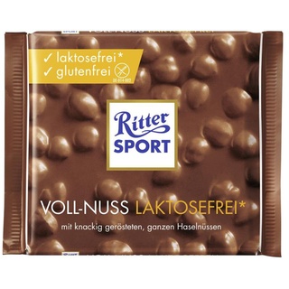 Ritter Sport Voll-Nuss Laktosefrei glutenfrei 100 g