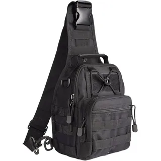 LBlanco hwojjha Taktische Schultertasche, kleine Outdoor-Brusttasche für Herren, Reisen, Trekking, Camping, Rover Sling Daypack