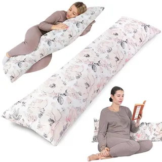 Totsy Baby Seitenschläferkissen Schwangerschaftskissen 40x145 cm - Kuschelkissen Schlafkissen Pregnancy Pillow Stillkissen Kissen mit Bezug für Seitenschläfer und Erwachsene Oeko-Tex