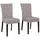 Design-Stuhl Kunstleder grau Buche 4er Set