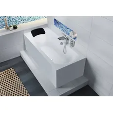 RIHO Linares Rechteck-Badewanne, Version rechts, PlugPlay-Variante, 2-Sitzer, weiß, B14, Ausführung: 180x80x49cm, Nutzinhalt: 195 Liter