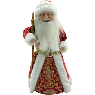 olymp handels gmbh OLYMP DED Moroz, Dekofigur Weihnachtsmann in Rot-Gold mit Bonbonbehälter 40 cm