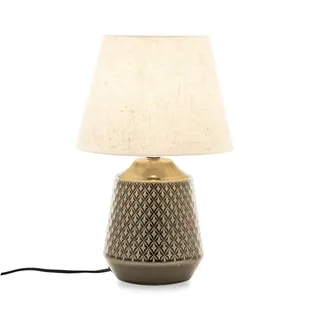 Tischlampe Tischleuchte Design Nachttischlampe Wohnzimmerlampe Leuchte Lampe - Grau, Beige