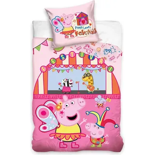 Peppa Pig Festival Bettbezug 140 x 200 cm - 70 x 90 cm - Baumwolle