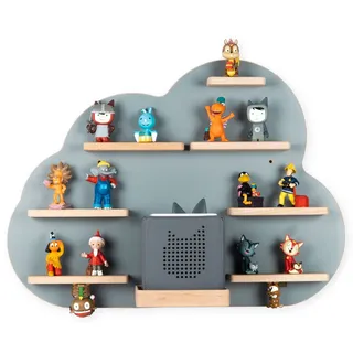 Boarti Wandregal »Regal Holz Wolke Kinder Toniebox Tonies Figuren«, grau