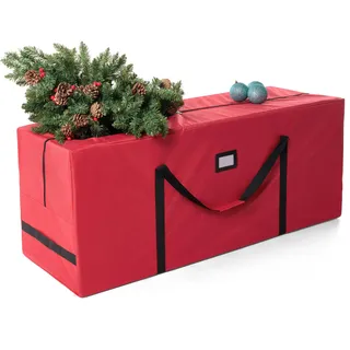 JOIEDOMI Weihnachtsbaum Aufbewahrungstasche, für 9ft/274.32cm künstliche zerlegt Urlaub Baum, strapazierfähige 600D Oxford-Baumtaschen, Wasserdichte Aufbewahrungstasche für Weihnachtsbaum (Rot)