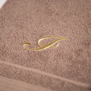 Caleffi Handtuch mit Gästehandtuch aus Baumwolle Bestickt Kaffee - 71329