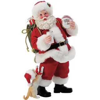 Department 56 Possible Dreams Kratzbaum-Figur Weihnachtsmann und Seine Haustiere, 26,7 cm, Mehrfarbig