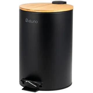 ELUNO Abfalleimer 12 l Schwarz