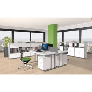 Kerkmann Schreibtisch Artline 180 cm Glas anthrazit