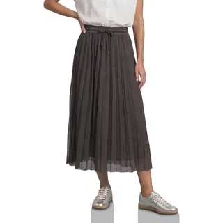 Street One Damen Midirock aus Mesh in Plisséestruktur