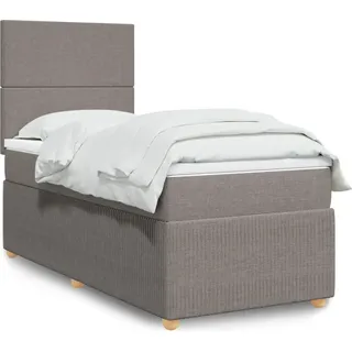 2025 cloris Bettrahmen inkl. Lattenrost - Boxspringbett mit Matratze Taupe 90x200 cm Stoff - Klassische Betten Sale9877077 5parcel - Taupe