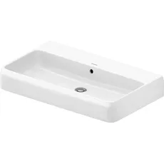 Duravit Qatego Aufsatzwaschtisch, 800x470mm, mit Überlauf, Unterseite glasiert und geschliffen, 238280, Farbe: ohne Hahnloch