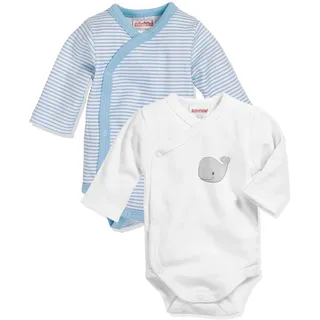 Playshoes Unisex Baby Wickel-body 1/1-arm 2er Pack Wal, Bleu, 62