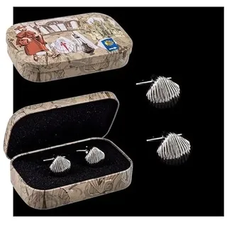 DRW Manschettenknöpfe mit silberfarbener Muschel, 3 x 2 cm