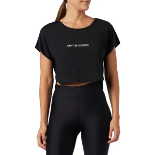 Koton Women Asymmetric Printed Crop Sport T-Shirt