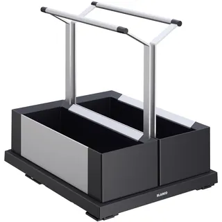 Blanco Storage Caddy 40 Kunststoff, Aluminium schwarzgrau Komfortabler Zugriff dank des Griffs u, Abfalleimer, Schwarz