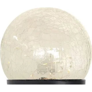 Spetebo Kugel Solarlampe Crackle Glas mit Erdstecker - - 8 cm / 10 LED