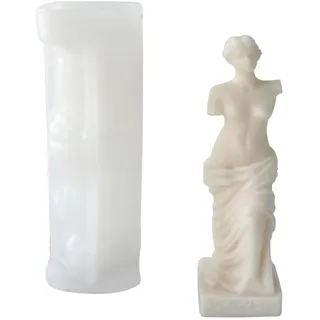 EXQULEG Kerzenform Silikon,Römische Säule, Antike griechische Göttin Kerzengießform,3D Kerze Silikonform,Kerzen Gießform zum Gießen,für die Herstellung von Aromatherapie, Kerze, Gips (1#)