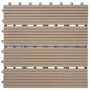 Mendler WPC Bodenfliese Rhone braun 30 x 30 cm 11 St.