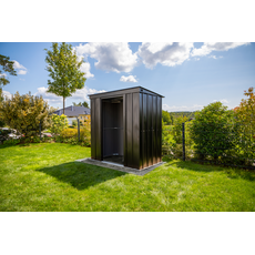 Bild von Metallgerätehaus 8x4 2,54 x 1,19 x 1,96 m onyx schwarz