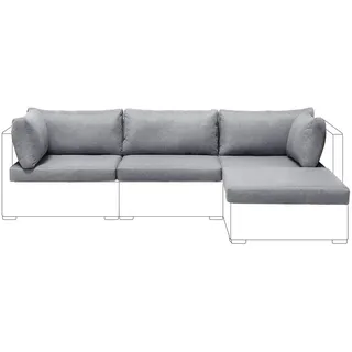 Beliani Outdoor-Kissenbezug-Set Grau Sano , Textil , 76x76 cm , Heimtextilien, Bezüge, Kissenbezüge