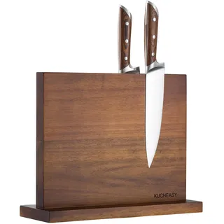 Messerblock Magnetisch Doppelseitig -KUCHEASY Messerhalter ohne Messer -Küchenmesser Knife Holder mit Starkem Magnet -Messerständer für Küchentheke Multifunktionale Aufbewahrung