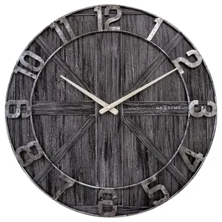 Nextime Retro Uhr 50 cm 3276ZW grau
