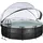 Black Leather Pool 450 x 122 cm inkl. Sandfilteranlage, Poolleiter, Reparaturset