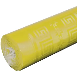 Pronappe Tischdecke R485020I Einweg-Tischdecke aus Damastpapier Länge 50m Breite 1,20m (pro Rolle) Farbe gelb Damastpapier mit schickem und klassischem Universalmuster