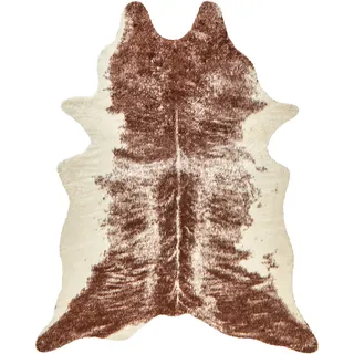 Beliani Kuhfell-Teppich, Braun, Beige, Textil, 150x200 cm