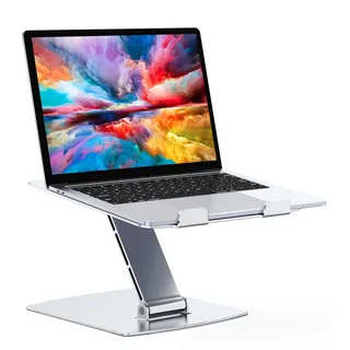 Glangeh Laptop Ständer Höhenverstellbar, Ergonomischer, Tragbarer Notebook Ständer für Schreibtisch, Faltbarer Schreibtisch-Bücherständer Aluminium, Kompatibel mit MacBook Air Pro (10–16 Zoll)