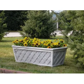 Blumentöpfe Kasten Topf Blumen Töpfe XXL Beton Garten Terrasse Skulptur S104032