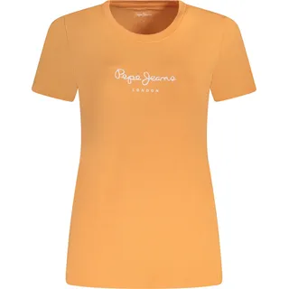 Orange Damen T-Shirt Kurzarm aus nachhaltiger Baumwolle mit Druck. - Orange