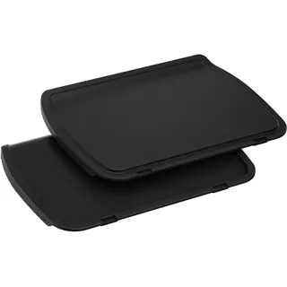 Tefal Plancha-Platten, kompatibel mit OptiGrill, OptiGrill +, OptiGrill Elite, für empfindliche Zutaten, antihaftbeschichteter Aluminium-Druckguss, Schwarz,