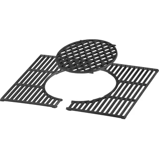 BBQ-Toro Gusseisen Grillrost System 60 x 44 cm, Rost-in-Rost Gussrost Grill, Gusseisen Einsatz - Schwarz