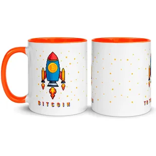 Cryptocurrency Tasse Personalisiert Bitcoin Ethereum Cardano Siba Inu To The Moon Weiße Keramiktasse 11oz Original Gifts (Bitcoin 8-bit)