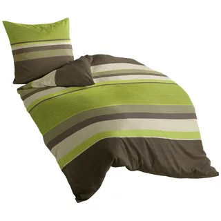 Bierbaum Bettwäsche 4630, Fein-Biber, Designed in Germany, apfel 13, 155x220 + 80x80 cm, Komfortgröße